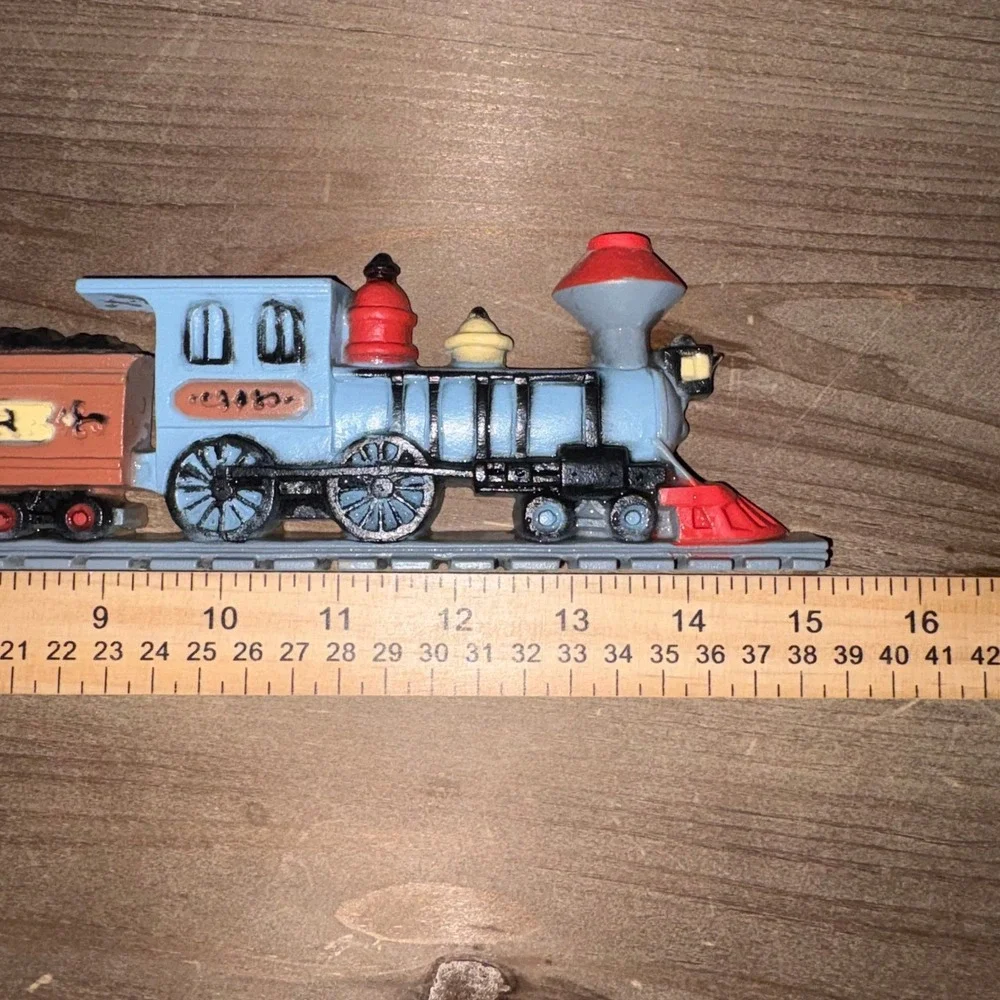 Vintage 1990 Train Wall Decor Nursery Art Made in USA Multicolor Burwood